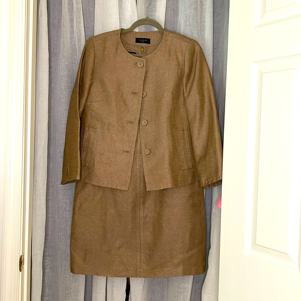 Talbots 14p linen dress